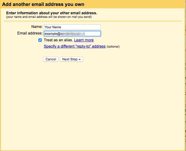 Gmail server setup wizard 2